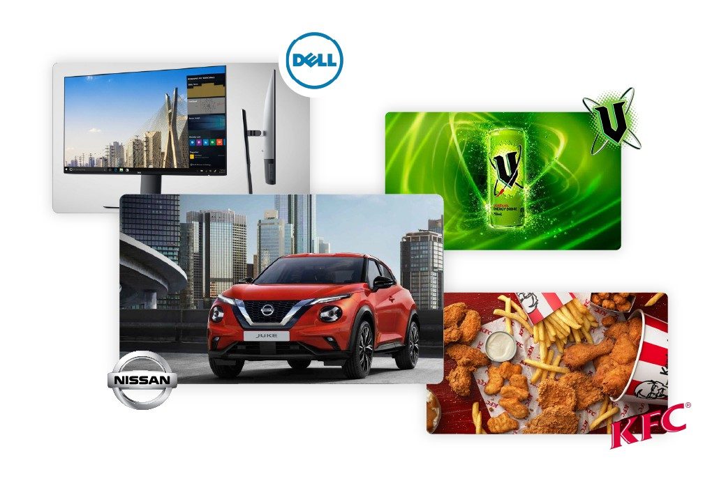 Branded game campaigns collage